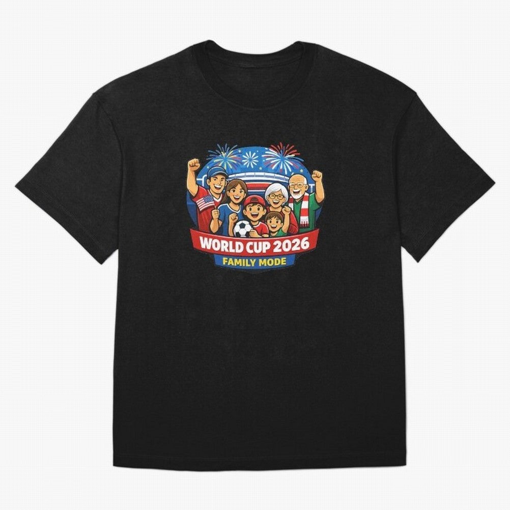 World Cup 2026 Family Mode ¨C Football Fans Celebration Design Classic T-Shirt Celebrate Supporters United by FIFA World Cup 2026 USA Canada Mexico Spirit, Built around Germany, Mbappe, Tournament Hype, Historic Matchups, Family Viewing Parties and