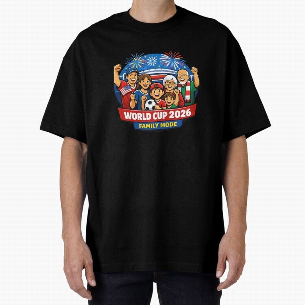 World Cup 2026 Family Mode ¨C Football Fans Celebration Design Classic T-Shirt Celebrate Supporters United by FIFA World Cup 2026 USA Canada Mexico Spirit, Built around Germany, Mbappe, Tournament Hype, Historic Matchups, Family Viewing Parties and