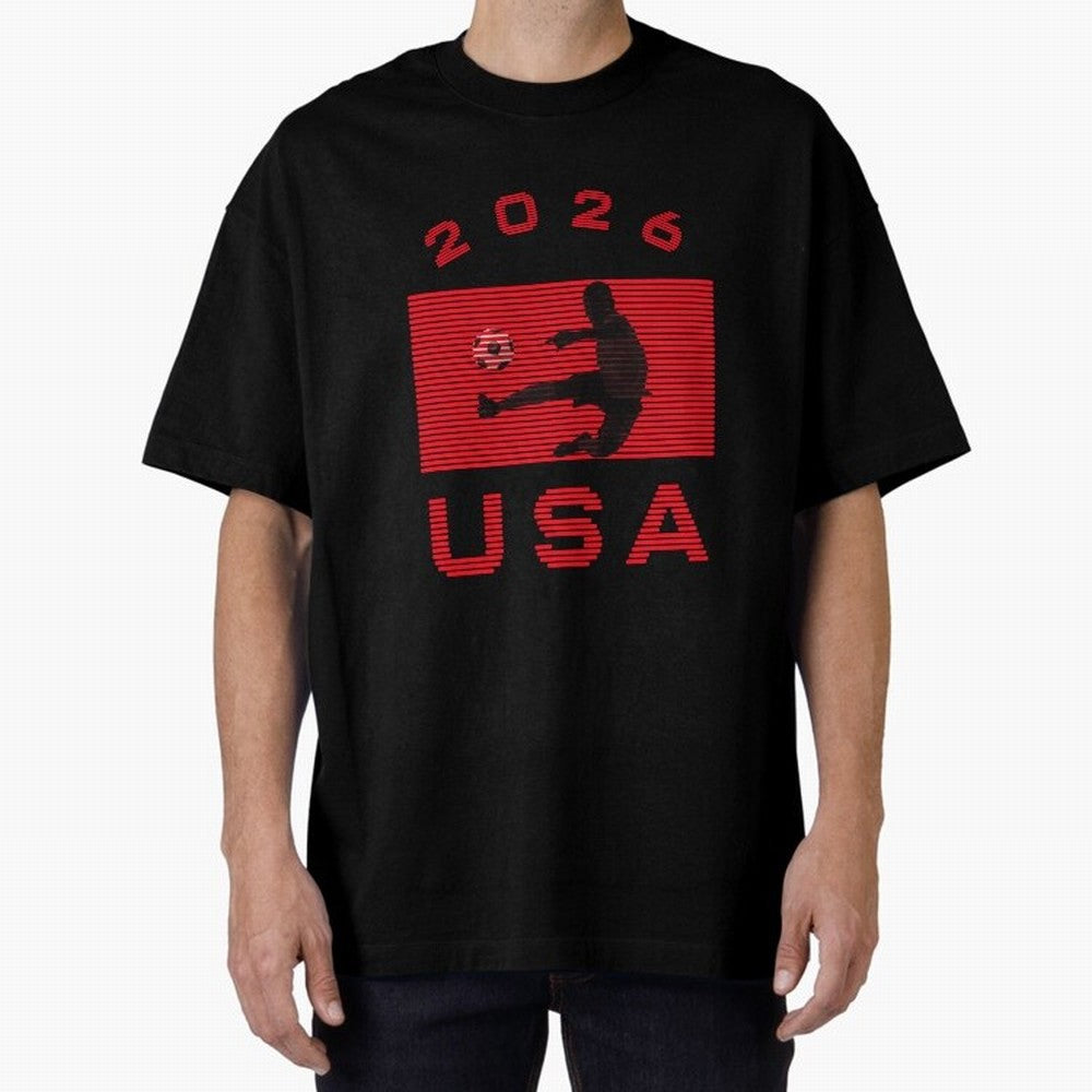 USA Soccer 2026 Player Silhouette Athletic Design Classic T-Shirt Live for the Drama of FIFA World Cup 2026 Filled with Messi, Argentina Energy, Fan Favorite Moments, National Team Passion, Big Match Drama and Soccer History; Perfect for Fans,