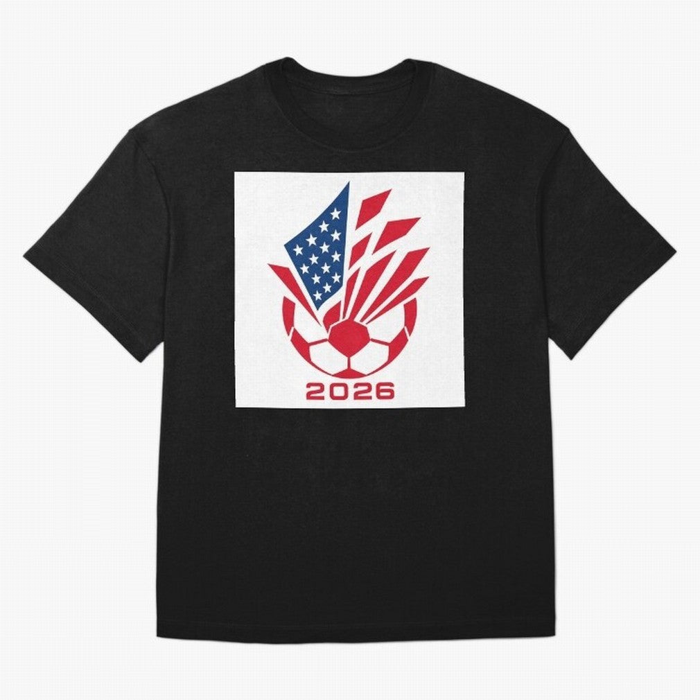 American Soccer 2026 Flag Burst Emblem Classic T-Shirt Celebrate Soccer Greatness during Global Football Passion for FIFA World Cup 2026, Inspired by Messi, Neymar and Mbappe, France, Football Passion, Legendary Performances, Festival Vibes and