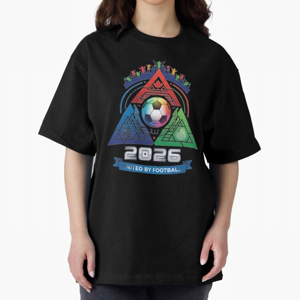 Triangular United by Football World Cup 2026 Emblem Classic T-Shirt Celebrate Every Goal in FIFA World Cup 2026 Group Stage for Fans of Neymar, Haaland and Cristiano Ronaldo and England and Germany, Bringing Goal Celebration Energy, Supporter