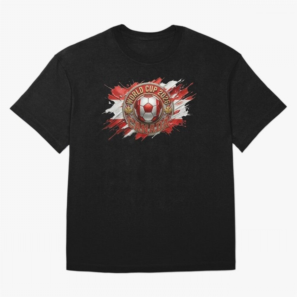 World Cup 2026 Canada Soccer Ball Paint Splash Classic T-Shirt Back Your Heroes with Match Day Hype around FIFA World Cup 2026 USA Canada Mexico, CR7, Spain, Match Day Excitement, Supporter Culture, Golden Goals and Global Football Passion; Ideal
