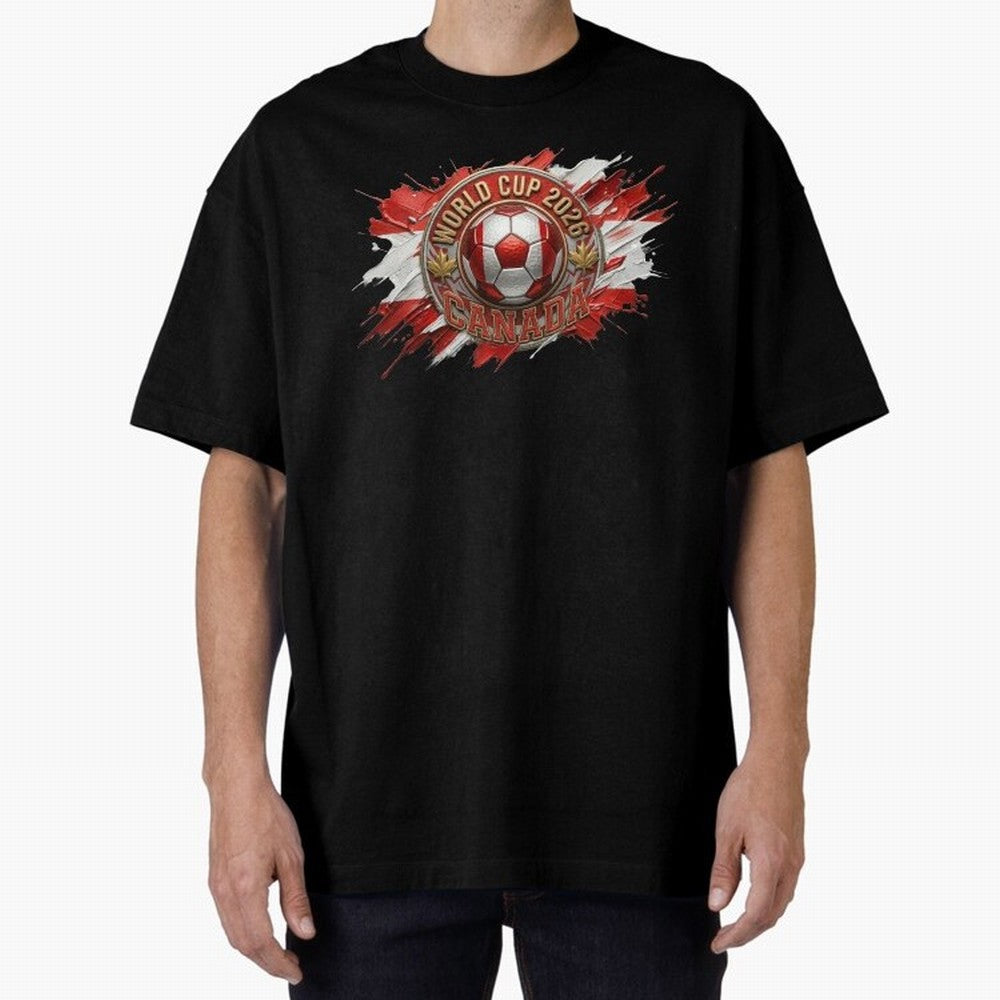 World Cup 2026 Canada Soccer Ball Paint Splash Classic T-Shirt Back Your Heroes with Match Day Hype around FIFA World Cup 2026 USA Canada Mexico, CR7, Spain, Match Day Excitement, Supporter Culture, Golden Goals and Global Football Passion; Ideal