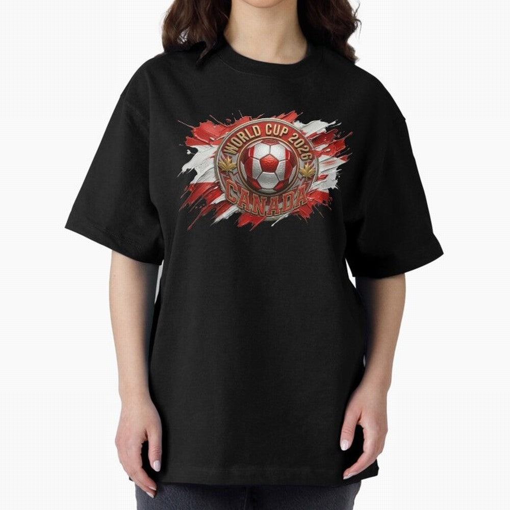 World Cup 2026 Canada Soccer Ball Paint Splash Classic T-Shirt Back Your Heroes with Match Day Hype around FIFA World Cup 2026 USA Canada Mexico, CR7, Spain, Match Day Excitement, Supporter Culture, Golden Goals and Global Football Passion; Ideal
