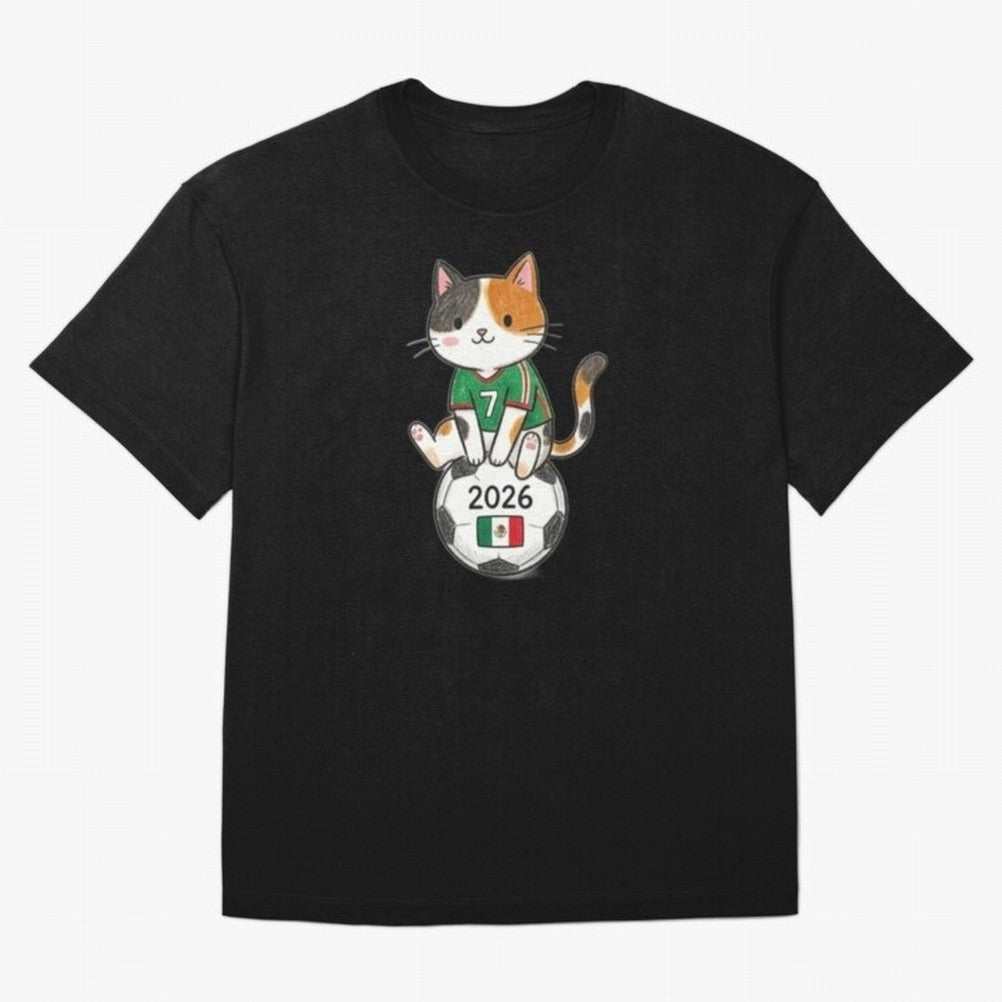 Mexico Soccer Cat #7 - 2026 World Cup Spirit Classic T-Shirt Show Match Day Excitement for FIFA World Cup 2026 Connected to Neymar, Argentina Energy, Global Supporter Spirit, Legendary Goals, National Colors and Tournament Celebration; Made for Die