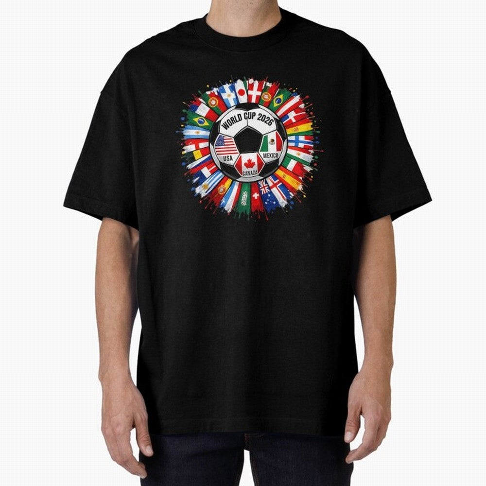 World Cup 2026 Shirt Soccer Tournament Fan Design International Flags Football Graphic Tee Sports Lover Gift Classic T-Shirt Capture FIFA World Cup 2026 Spirit, Filled with Germany, Haaland and Mbappe, Supporter Pride, Iconic Celebrations,