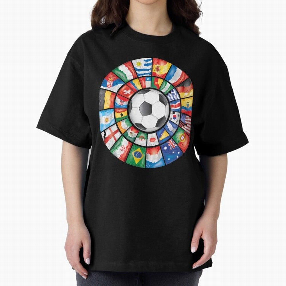 International Football Classic T-Shirt Live the Energy of the FIFA World Cup 2026 USA Canada Mexico Journey through Messi and Cristiano Ronaldo Highlights, Spain and Netherlands Pride, Vintage Soccer Flavor, Modern Football Stars, National Flags
