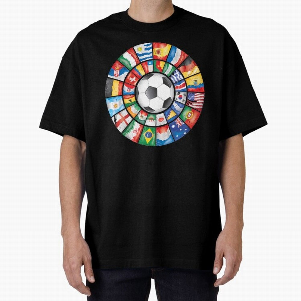 International Football Classic T-Shirt Live the Energy of the FIFA World Cup 2026 USA Canada Mexico Journey through Messi and Cristiano Ronaldo Highlights, Spain and Netherlands Pride, Vintage Soccer Flavor, Modern Football Stars, National Flags