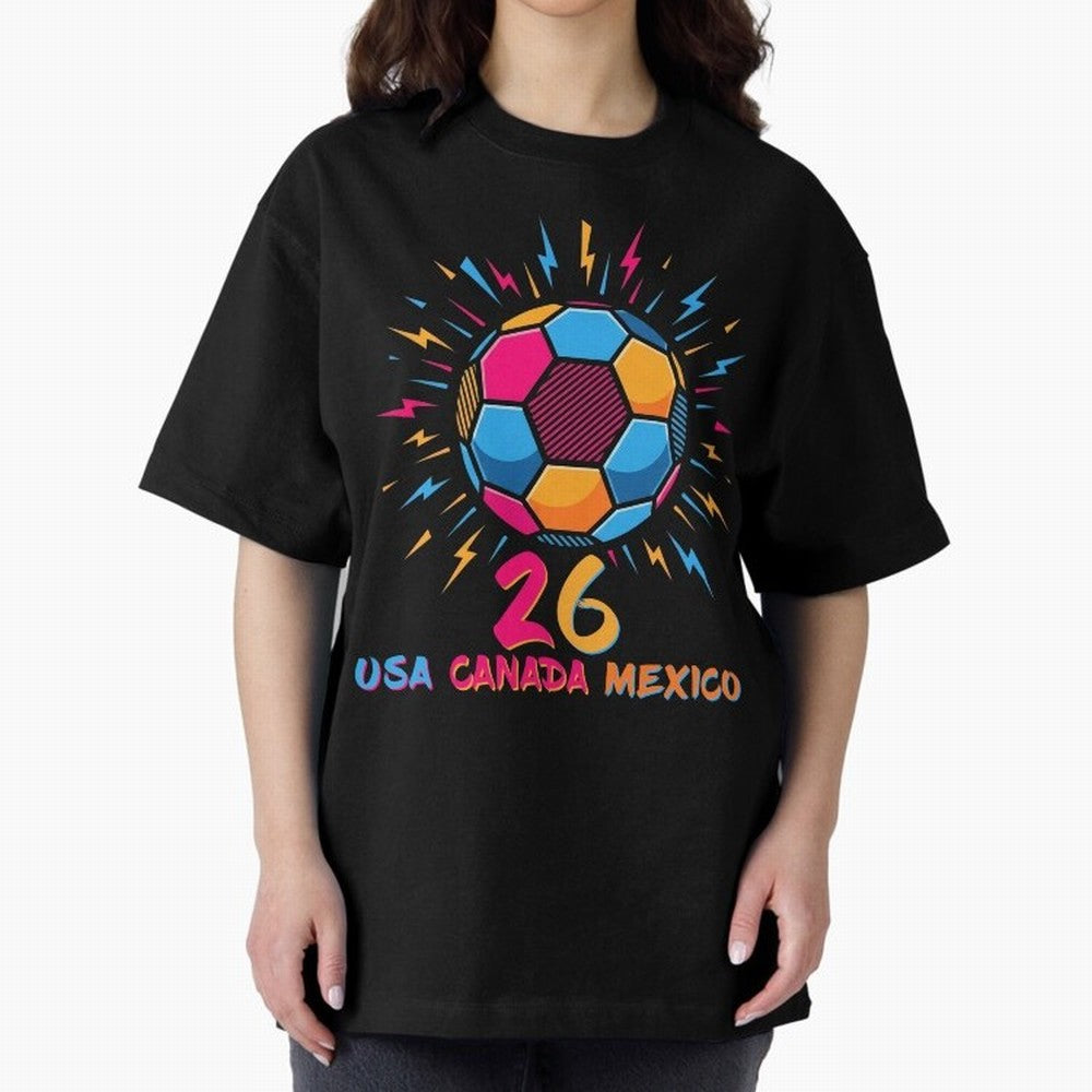 2026 Colorful Soccer Ball USA Canada Mexico 26 Classic T-Shirt Bring Match Day Fire to the FIFA World Cup 2026 Journey through Cristiano Ronaldo, Haaland and CR7 Highlights, Portugal Pride, Stadium Chants, National Pride, Trophy Dreams and