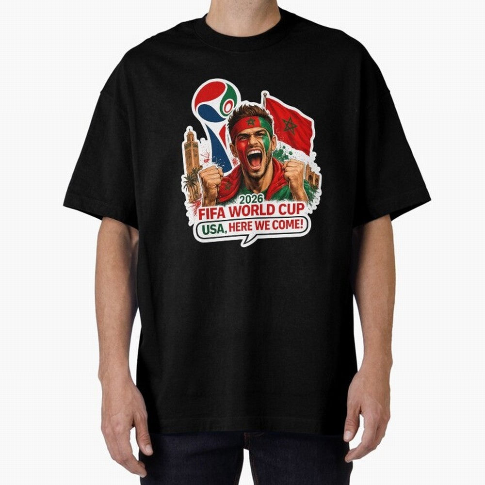 Morocco 2026 World Cup Fan Classic T-Shirt Bring Match Day Hype around FIFA World Cup 2026, Cristiano Ronaldo, Haaland and CR7, Argentina and Brazil, Championship Spirit, Famous Goals, Roaring Crowds and International Football Unity; Great for