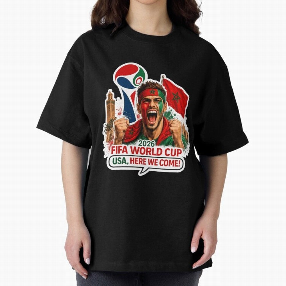 Morocco 2026 World Cup Fan Classic T-Shirt Bring Match Day Hype around FIFA World Cup 2026, Cristiano Ronaldo, Haaland and CR7, Argentina and Brazil, Championship Spirit, Famous Goals, Roaring Crowds and International Football Unity; Great for