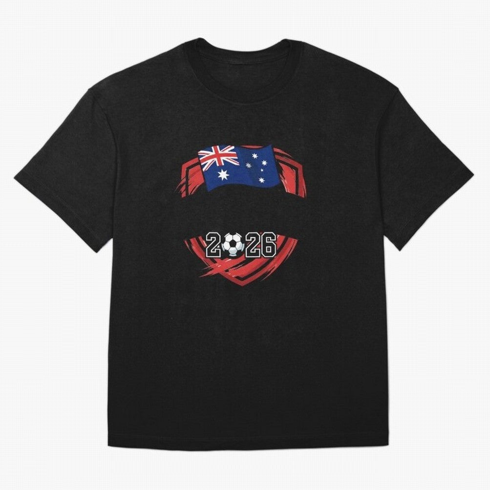 AUSTRALIA World Cup 2026 Poster ¨C AUSTRALIA Football Classic T-Shirt Carry National Pride through the FIFA World Cup 2026 Journey through Haaland Highlights, England Pride, Retro Football Energy, Iconic Rivalries, Trophy Chase Drama and Stadium