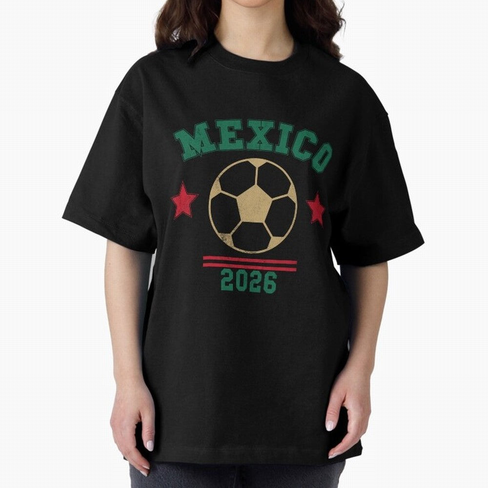 Mexico Soccer Fan 2026 Jersey Style Design Classic T-Shirt Mark FIFA World Cup 2026 Inspired by Mbappe, Germany Energy, Sports Nostalgia, International Competition, Famous Players and Unforgettable Victories; Perfect for Supporters Who Want Bold