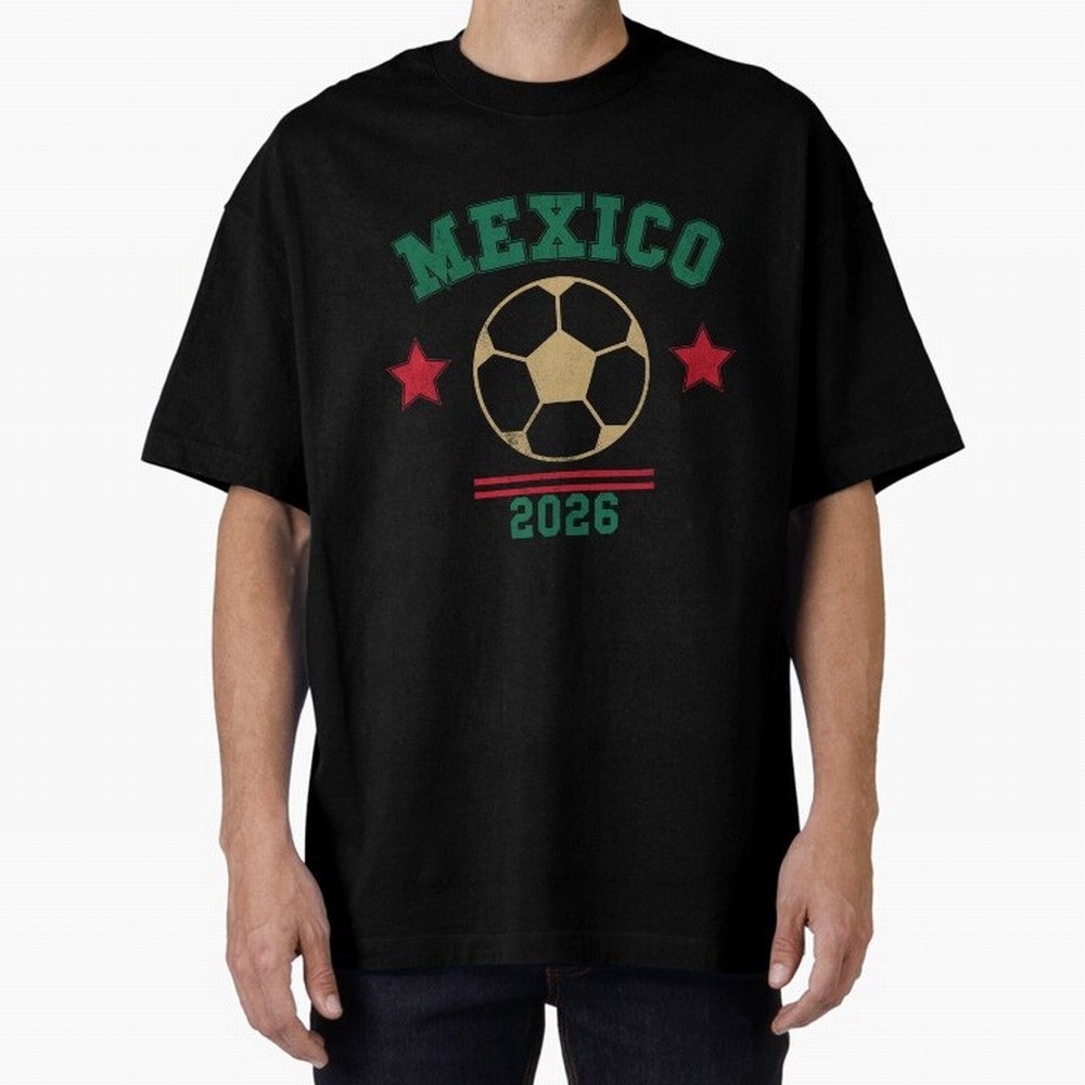 Mexico Soccer Fan 2026 Jersey Style Design Classic T-Shirt Mark FIFA World Cup 2026 Inspired by Mbappe, Germany Energy, Sports Nostalgia, International Competition, Famous Players and Unforgettable Victories; Perfect for Supporters Who Want Bold