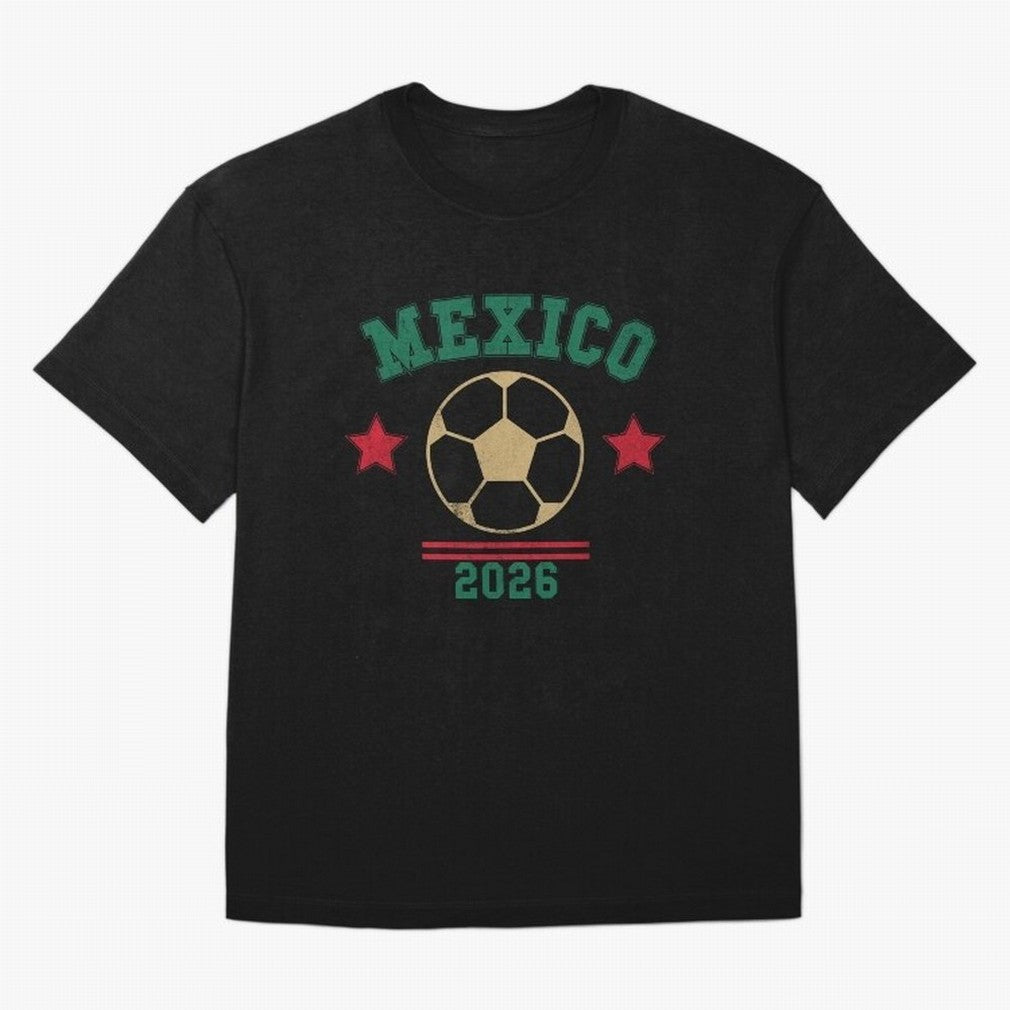 Mexico Soccer Fan 2026 Jersey Style Design Classic T-Shirt Mark FIFA World Cup 2026 Inspired by Mbappe, Germany Energy, Sports Nostalgia, International Competition, Famous Players and Unforgettable Victories; Perfect for Supporters Who Want Bold