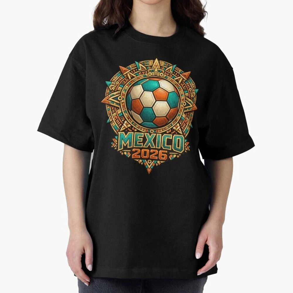 Mexico 2026 World Cup T-Shirt - Aztec Soccer Design - Mexican Heritage Football Tee Classic T-Shirt Make Your Look Match FIFA World Cup 2026 Group Stage Spirit, Inspired by Argentina, Haaland, Vintage Soccer Flavor, Modern Football Stars, National