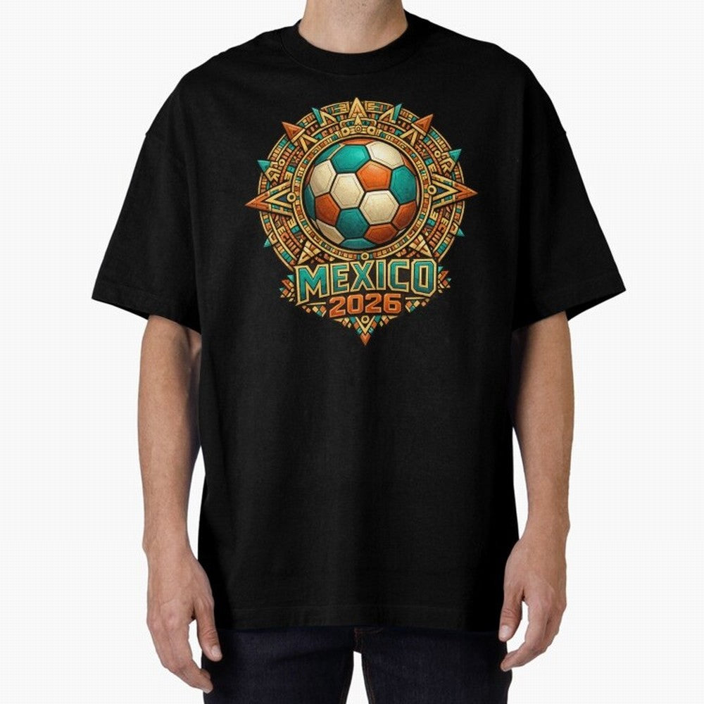 Mexico 2026 World Cup T-Shirt - Aztec Soccer Design - Mexican Heritage Football Tee Classic T-Shirt Make Your Look Match FIFA World Cup 2026 Group Stage Spirit, Inspired by Argentina, Haaland, Vintage Soccer Flavor, Modern Football Stars, National