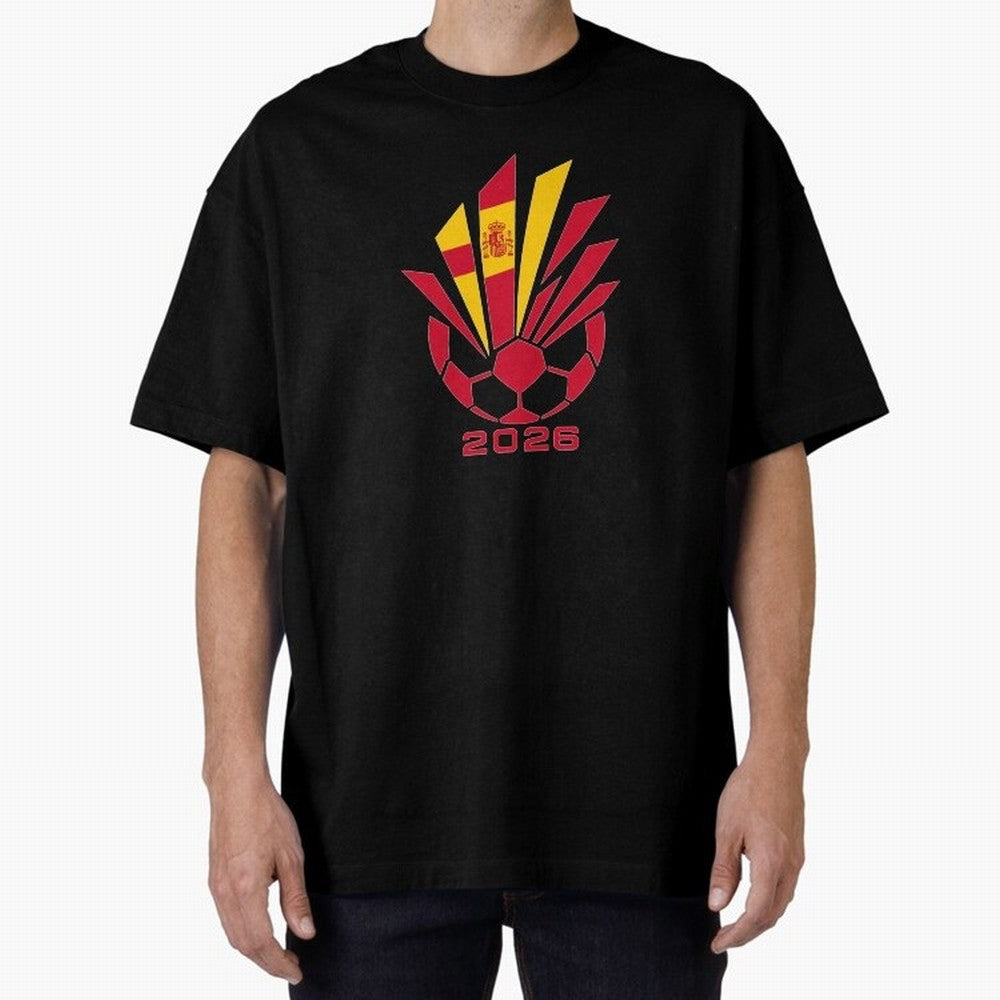 Spain Soccer 2026 Flag Burst Emblem Classic T-Shirt Experience the Global Stage of FIFA World Cup 2026 USA Canada Mexico Spirit, Driven by Spain and Netherlands, Cristiano Ronaldo, Soccer Culture, Superstar Moments, National Team Dreams and