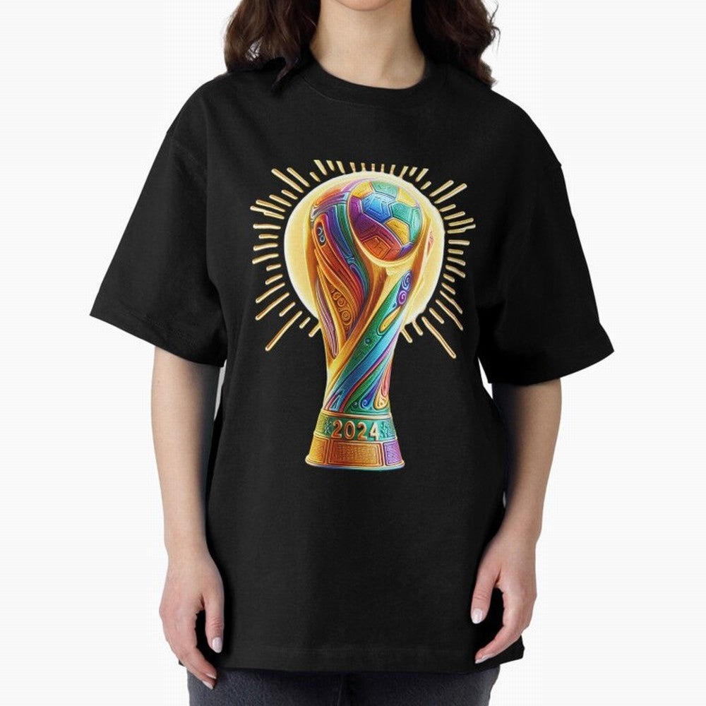 Golden Illuminating Cup Classic T-Shirt Relive Legendary Nights from FIFA World Cup 2026 Group Stage Inspired by Messi, Neymar and Mbappe, France and Portugal Energy, Match Day Excitement, Supporter Culture, Golden Goals and Global Football
