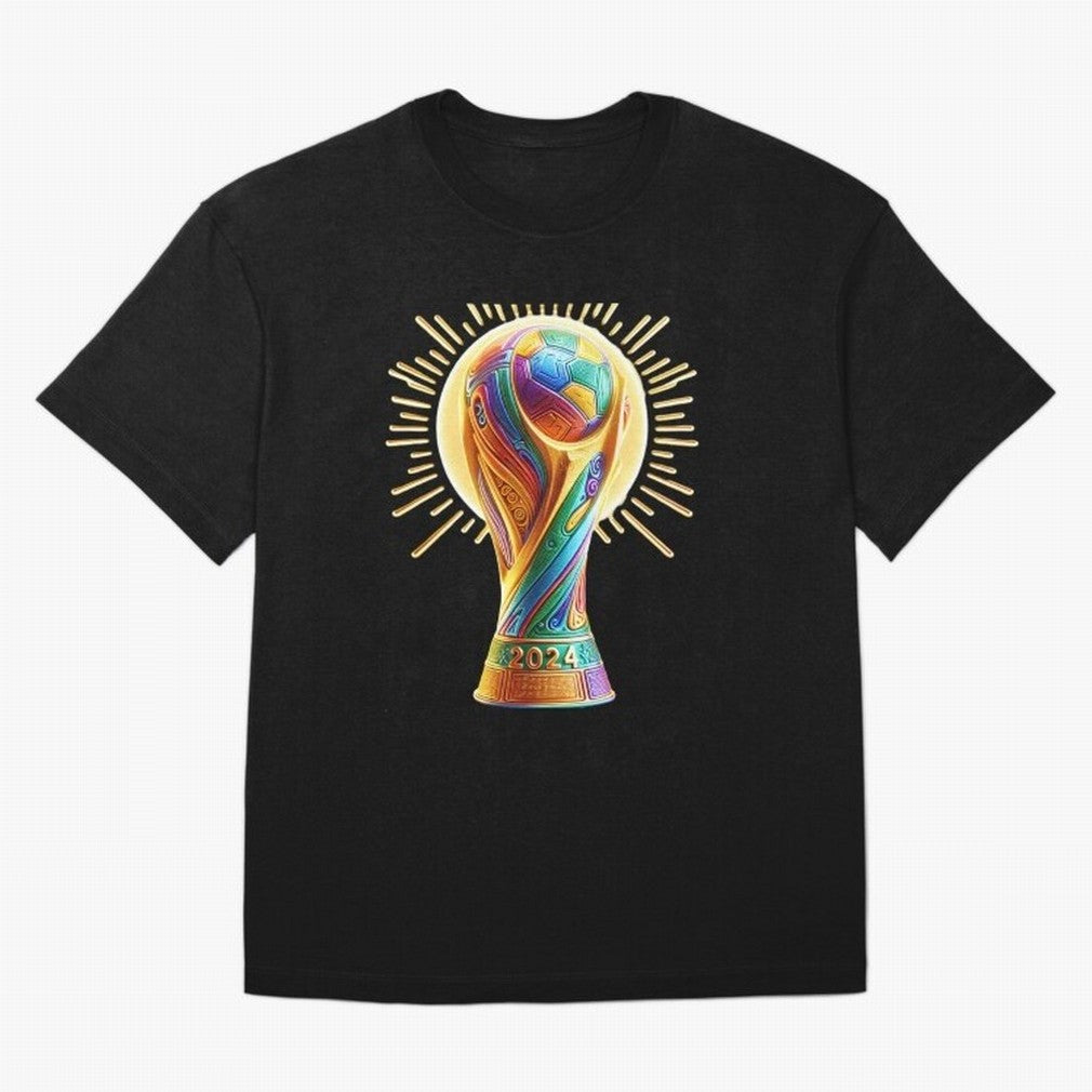 Golden Illuminating Cup Classic T-Shirt Relive Legendary Nights from FIFA World Cup 2026 Group Stage Inspired by Messi, Neymar and Mbappe, France and Portugal Energy, Match Day Excitement, Supporter Culture, Golden Goals and Global Football