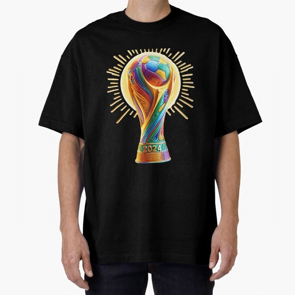 Golden Illuminating Cup Classic T-Shirt Relive Legendary Nights from FIFA World Cup 2026 Group Stage Inspired by Messi, Neymar and Mbappe, France and Portugal Energy, Match Day Excitement, Supporter Culture, Golden Goals and Global Football