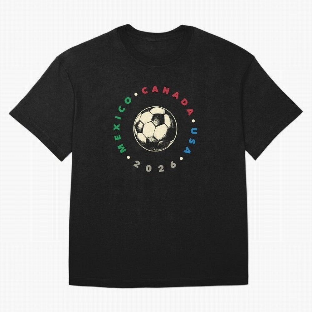 World Cup 2026 T-Shirt_36679031 Classic T-Shirt Celebrate the Road through FIFA World Cup 2026 with Haaland and Mbappe, Argentina, France and Brazil Energy, Vintage Soccer Flavor, Modern Football Stars, National Flags and Final Night Emotion;