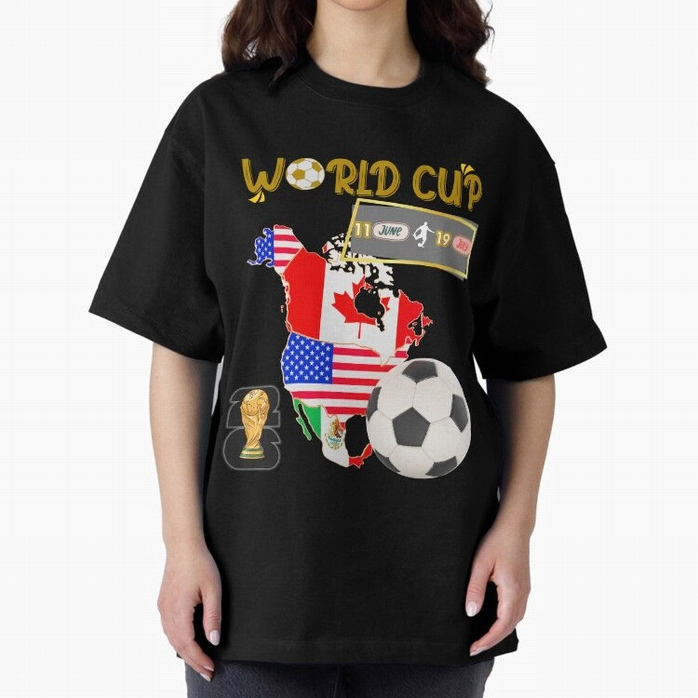 World Cup 2026 North America USA Canada Mexico Soccer Fan Classic T-Shirt Mark FIFA World Cup 2026 for Fans of Messi, Neymar and Mbappe and Spain and Netherlands, Bringing Global Supporter Spirit, Legendary Goals, National Colors and Tournament