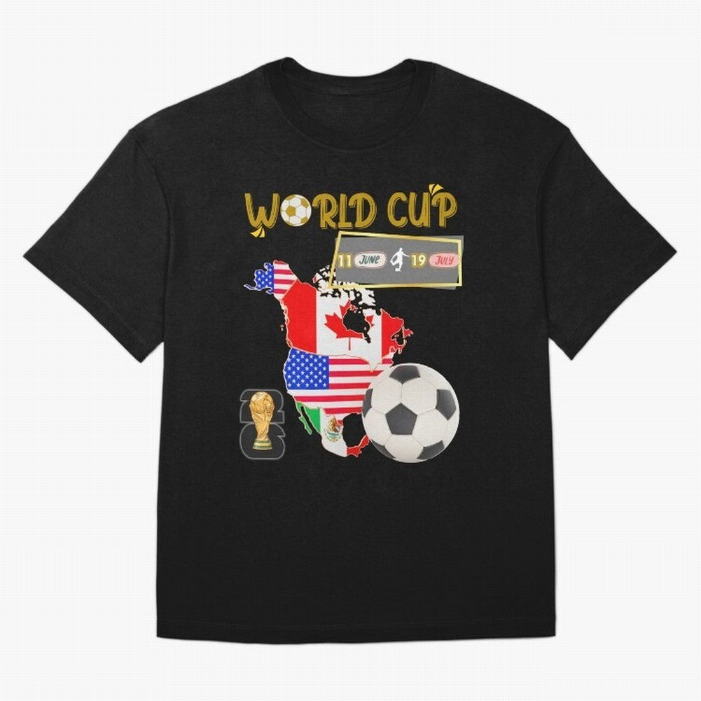 World Cup 2026 North America USA Canada Mexico Soccer Fan Classic T-Shirt Mark FIFA World Cup 2026 for Fans of Messi, Neymar and Mbappe and Spain and Netherlands, Bringing Global Supporter Spirit, Legendary Goals, National Colors and Tournament