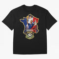 France Map Silhouette 2026 Football Victory Graphic Classic T-Shirt Showcase FIFA World Cup 2026 Group Stage for Fans of CR7 and France and Portugal, Bringing Retro Football Energy, Iconic Rivalries, Trophy Chase Drama and Stadium Atmosphere; Built