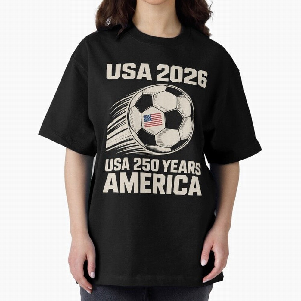 Usa 2026 Soccer 250 Years Women Kids 4th of July Classic T-Shirt Wear the Spirit of FIFA World Cup 2026 Filled with Messi and Cristiano Ronaldo, England, France and Netherlands Energy, Stadium Chants, National Pride, Trophy Dreams and Unforgettable