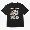 Usa 2026 Soccer 250 Years Women Kids 4th of July Classic T-Shirt Wear the Spirit of FIFA World Cup 2026 Filled with Messi and Cristiano Ronaldo, England, France and Netherlands Energy, Stadium Chants, National Pride, Trophy Dreams and Unforgettable