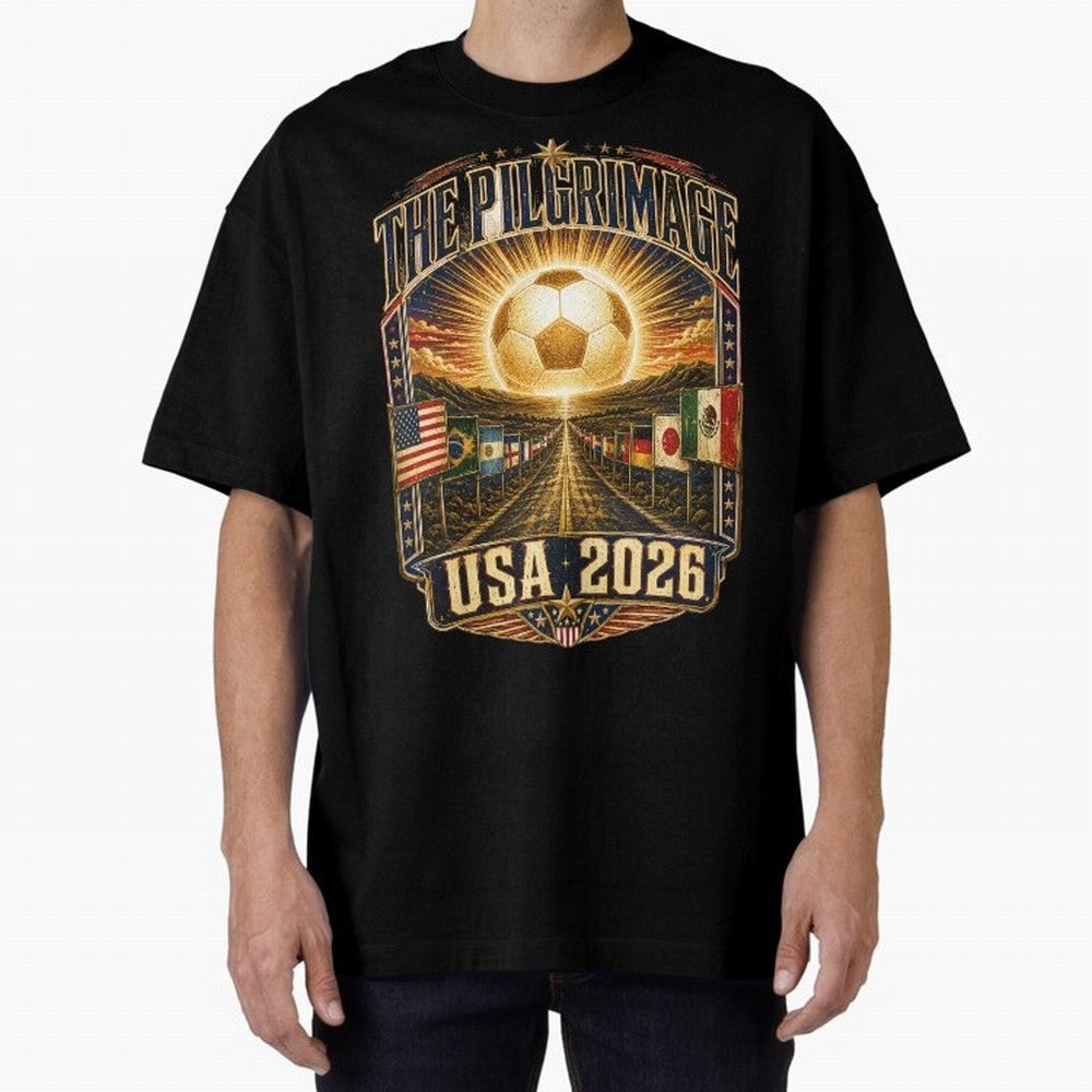 The Pilgrimage World Cup 2026 Soccer T-Shirt Classic T-Shirt Make Every Kick Count in FIFA World Cup 2026 Spirit, Featuring England and Germany, Mbappe, Worldwide Fan Energy, Dramatic Goals, Stadium Lights and Championship Celebrations; Perfect for
