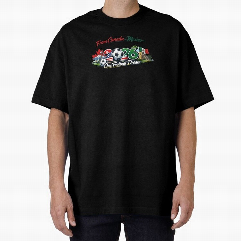 2026 Football Fan Design - North America - Three Nations One Dream Classic T-Shirt Celebrate the Biggest Stage of FIFA World Cup 2026 Group Stage Featuring Cristiano Ronaldo, France and Portugal Energy, Match Day Excitement, Supporter Culture,