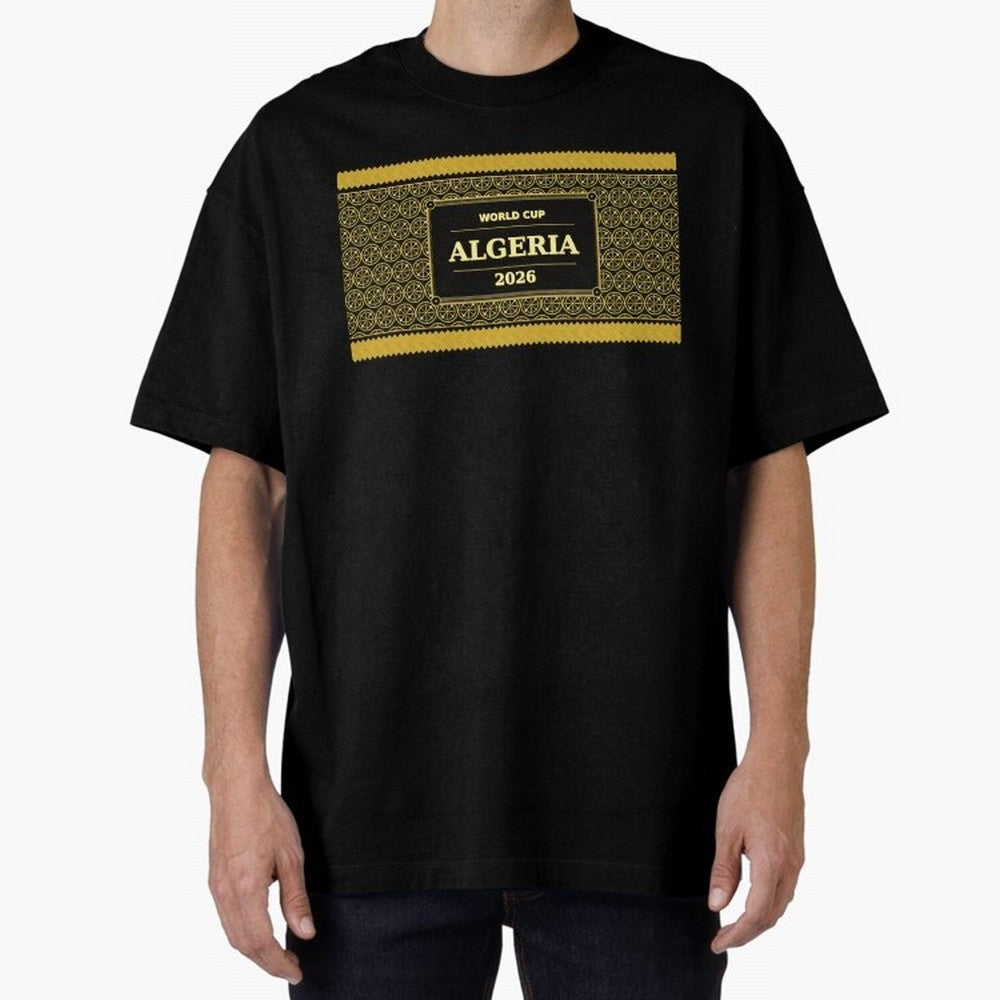Algeria Football Fan 2026 Black Gold Luxury ¡ª Soccer Fan Gift Classic T-Shirt Celebrate the Next Chapter of FIFA World Cup 2026 USA Canada Mexico Centered on Messi, Neymar and Mbappe, Argentina, France and Brazil Energy, Retro Football Energy,