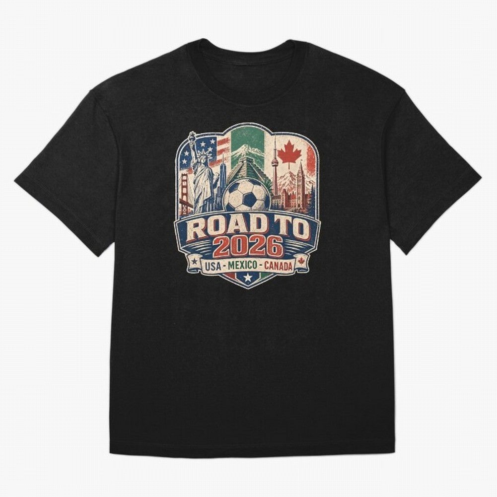 Football 2026 USA Mexico Canada Soccer Championship Fan Art Classic T-Shirt Keep the Match Day Mood of the FIFA World Cup 2026 Journey through Mbappe Highlights, England Pride, Stadium Memories, Football Loyalty, International Chants and