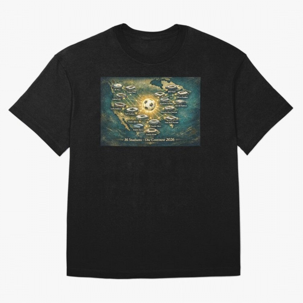 2026 Stadiums Across North America World Cup Classic T-Shirt Show Passion for the Stars of FIFA World Cup 2026 Group Stage for Fans of CR7 and Spain and Netherlands, Bringing Global Supporter Spirit, Legendary Goals, National Colors and Tournament
