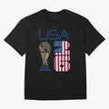 USA 2026 Soccer World Cup Trophy American Flag Design Classic T-Shirt Bring Legendary Rivalry Energy to Match Day Hype around FIFA World Cup 2026, Messi, CR7 and Mbappe, Portugal, Spain and Germany, Goal Celebration Energy, Supporter Heritage,