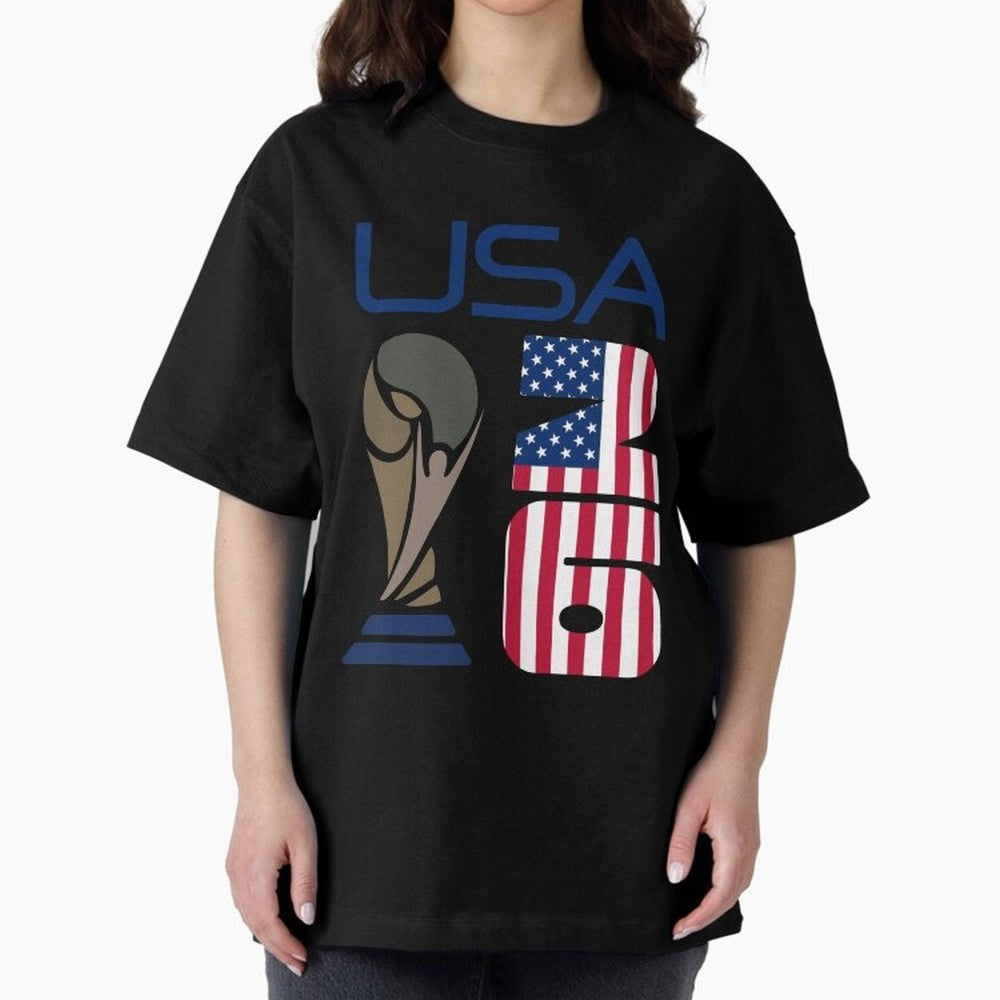 USA 2026 Soccer World Cup Trophy American Flag Design Classic T-Shirt Bring Legendary Rivalry Energy to Match Day Hype around FIFA World Cup 2026, Messi, CR7 and Mbappe, Portugal, Spain and Germany, Goal Celebration Energy, Supporter Heritage,