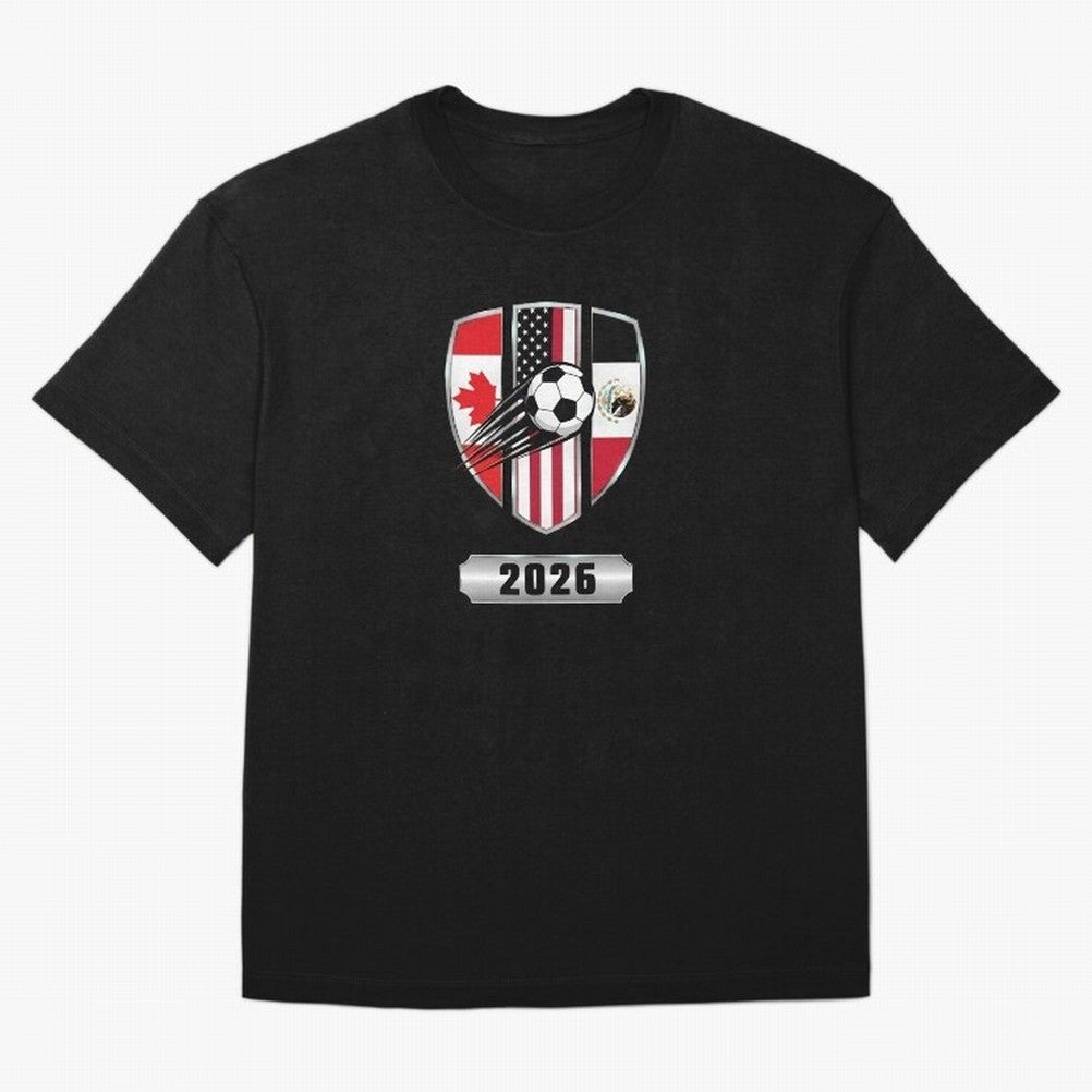 North United America Shield 2026 Cup T-Shirt_82794382 Classic T-Shirt Relive the Noise and Pride of FIFA World Cup 2026 Group Stage Spirit, Celebrating Netherlands, Neymar, Haaland and Cristiano Ronaldo, Match Day Excitement, Supporter Culture,