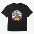Soccer with various flags Classic T-Shirt Carry the Colors and Pride of the FIFA World Cup 2026 USA Canada Mexico Journey through Mbappe Highlights, Germany Pride, Stadium Chants, National Pride, Trophy Dreams and Unforgettable Football Memories;