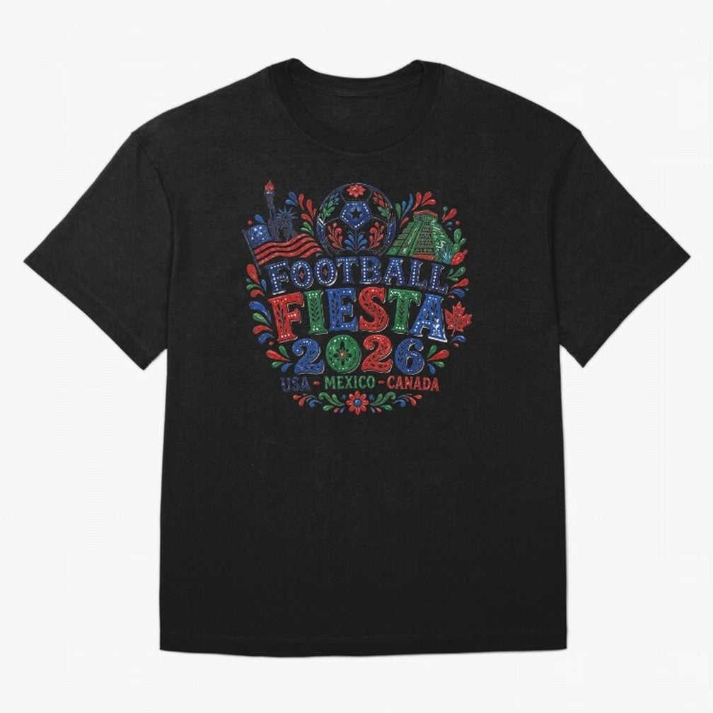 Football Fiesta 2026 USA Mexico Canada Soccer Art Classic T-Shirt Back Your Heroes with the FIFA World Cup 2026 Group Stage Journey through Messi, CR7 and Mbappe Highlights, England, France and Netherlands Pride, Global Supporter Spirit, Legendary