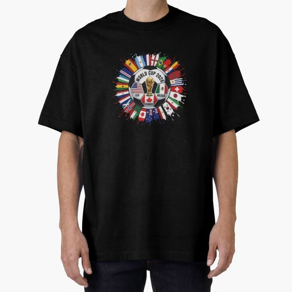 World Cup 2026 Kids, USA Mexico Canada Host Countries, International Football Flags Top, Gameday Soccer Apparel, Soccer Fan Youth Classic T-Shirt Join the Countdown to FIFA World Cup 2026 USA Canada Mexico for Fans of CR7 and Brazil, Bringing