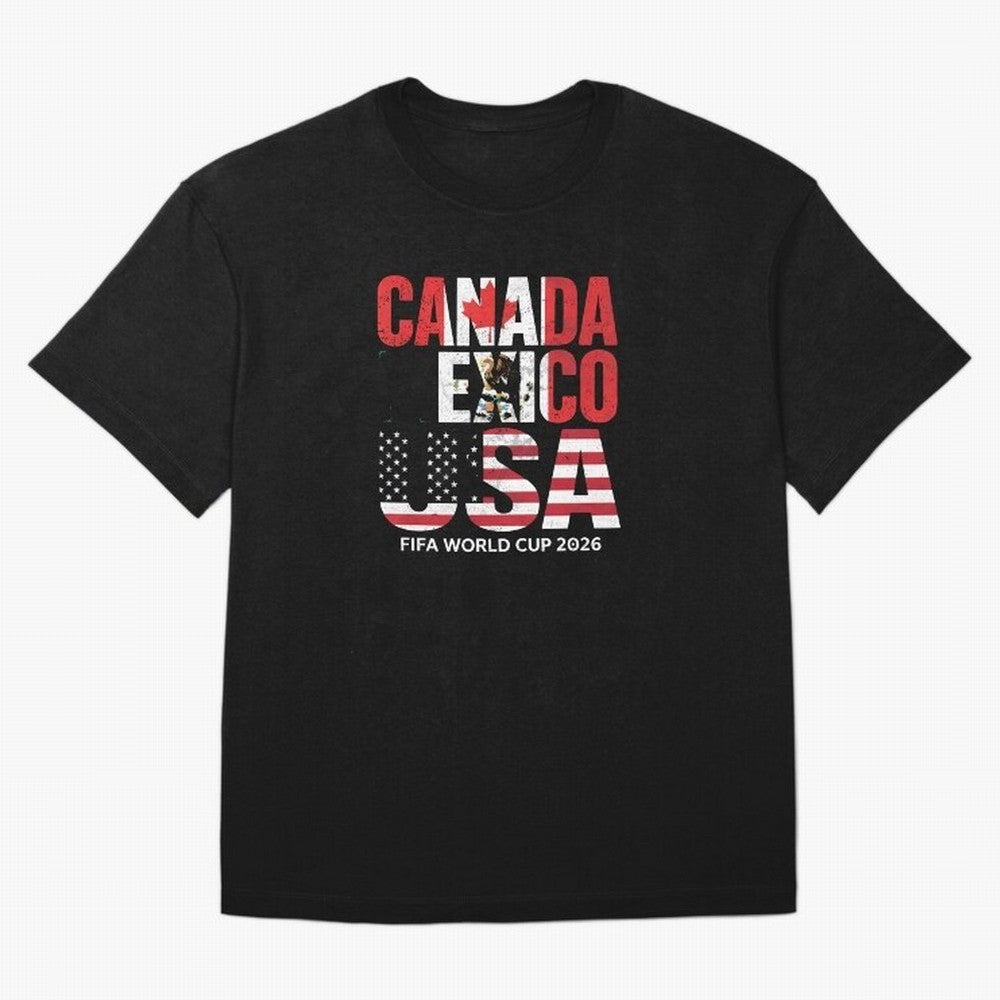 United 2026 World Cup - Canada, Mexico, USA Flags T-Shirt_83138002 Classic T-Shirt Represent Fans Who Live for the FIFA World Cup 2026 USA Canada Mexico Journey through Haaland Highlights, Netherlands Pride, Global Supporter Spirit, Legendary