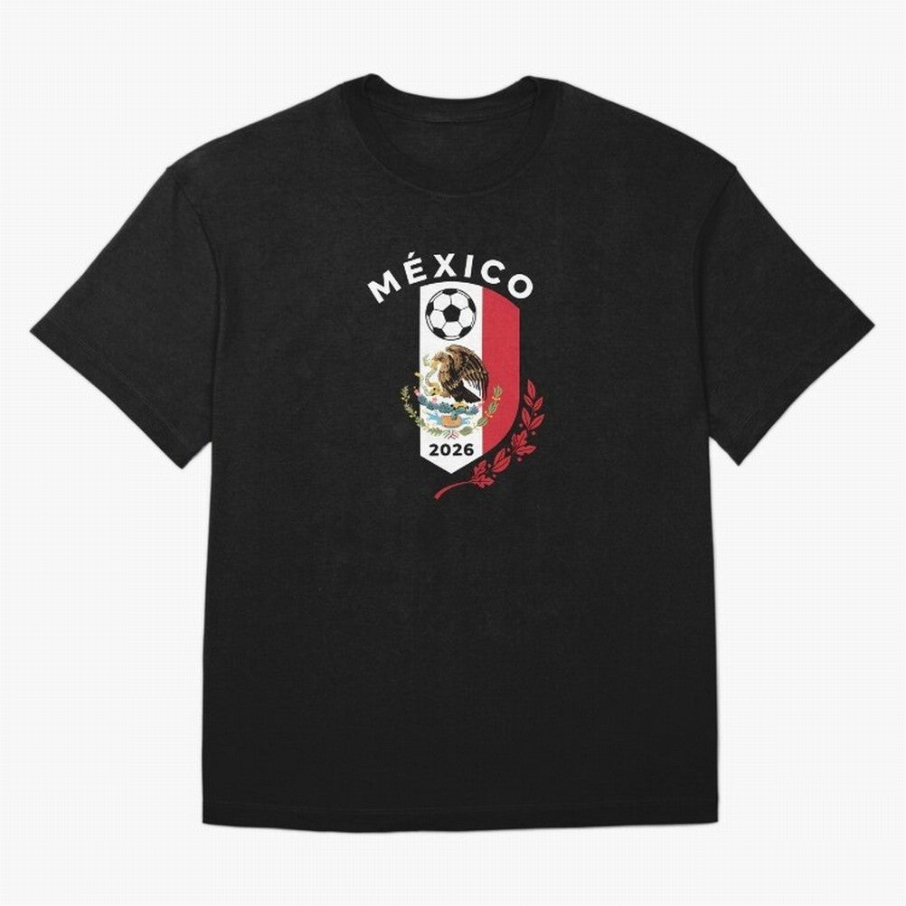 Mexico Emblem World Cup Soccer 2026 Football Crew T-Shirt_83050167 Classic T-Shirt Celebrate Global Football Passion for FIFA World Cup 2026 USA Canada Mexico, Connected to Messi, England, France and Netherlands, Fan Favorite Moments, National Team