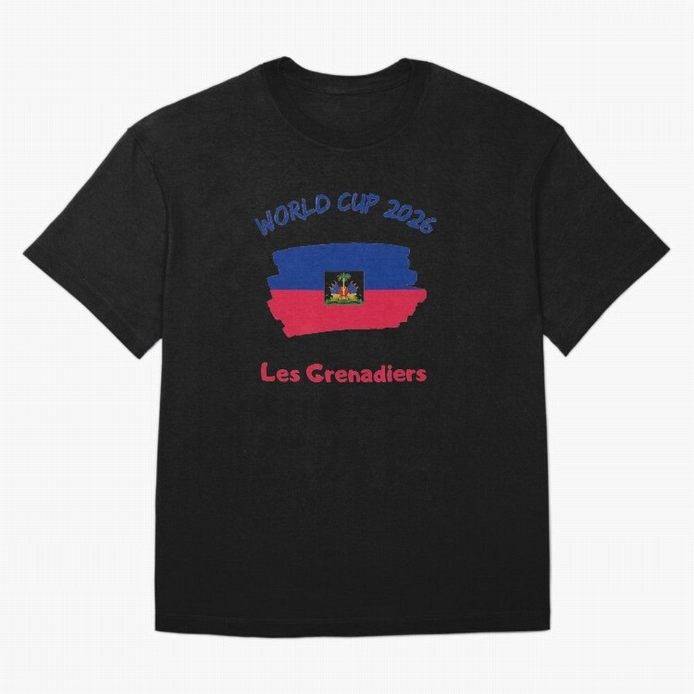 Haiti Football Fan Haitian Soccer Supporter National Team Pride Caribbean 2026 T-Shirt_90544900 Classic T-Shirt Honor FIFA World Cup 2026 USA Canada Mexico Celebrating Messi, CR7 and Mbappe, Netherlands Energy, Stadium Memories, Football Loyalty,
