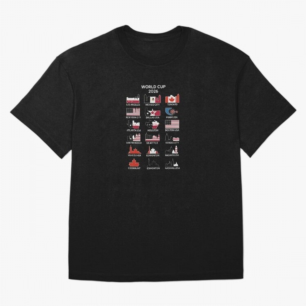 World Cup 2026 Host Cities T-Shirt_84292126 Classic T-Shirt Bring a Champion Mindset to Global Football Passion for FIFA World Cup 2026 Group Stage, Featuring Haaland and Mbappe, England, Game Day Rituals, Football Legends, Country Pride and the
