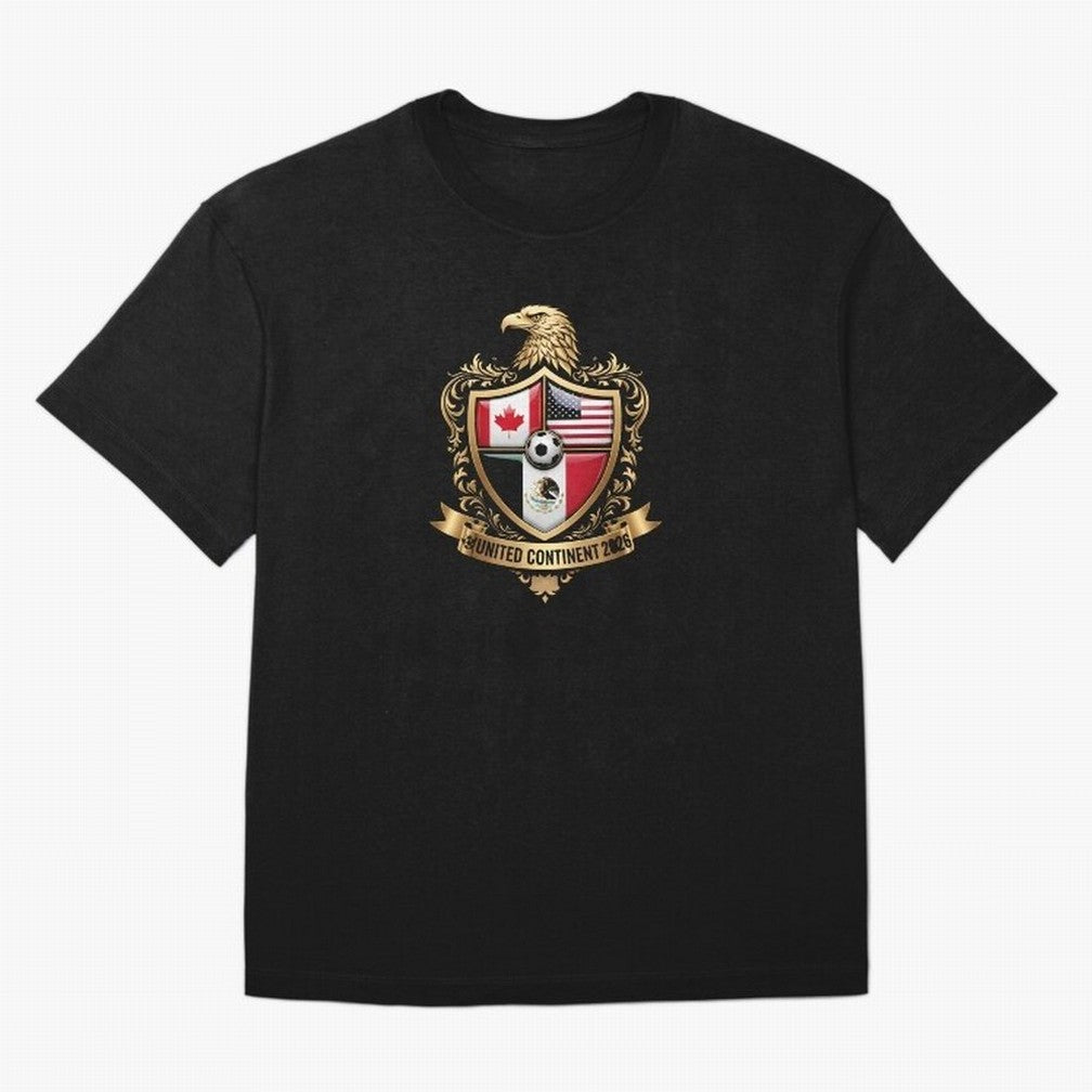 Golden Continental Eagle Soccer World Cup Crest 2026 T-Shirt_83050983 Classic T-Shirt Show Your Tournament Heart for Match Day Hype around FIFA World Cup 2026 Group Stage, Neymar, Argentina, Soccer Culture, Superstar Moments, National Team Dreams