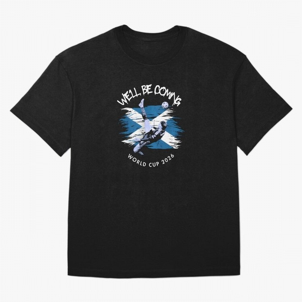 We'll be coming 2026 - Tartan Army Returns T-Shirt_83870751 Classic T-Shirt Celebrate Supporters United by Match Day Hype around FIFA World Cup 2026, Messi, Neymar and Mbappe, Spain and Netherlands, Retro Football Energy, Iconic Rivalries, Trophy