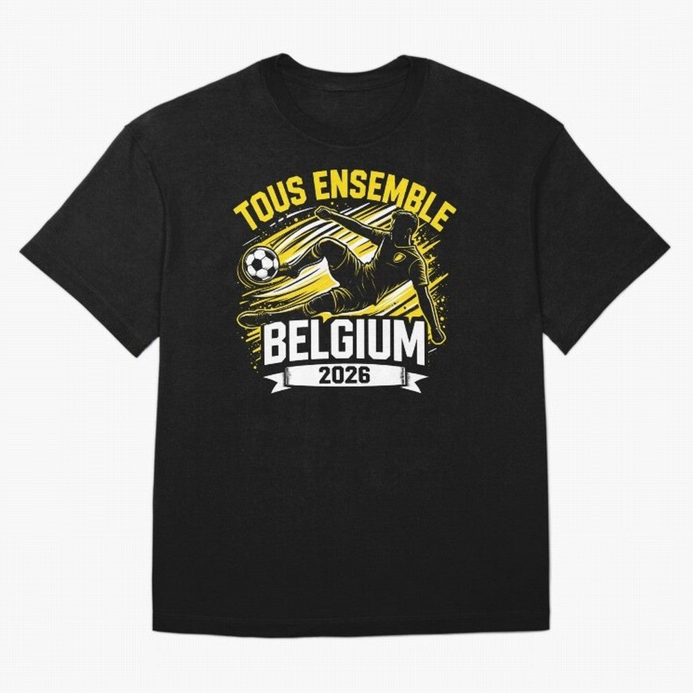 Belgium Fan Art World Cup 2026 Classic T-Shirt Stand with Match Day Hype around FIFA World Cup 2026, Messi and Cristiano Ronaldo, Netherlands, Match Day Excitement, Supporter Culture, Golden Goals and Global Football Passion; Perfect for Supporters