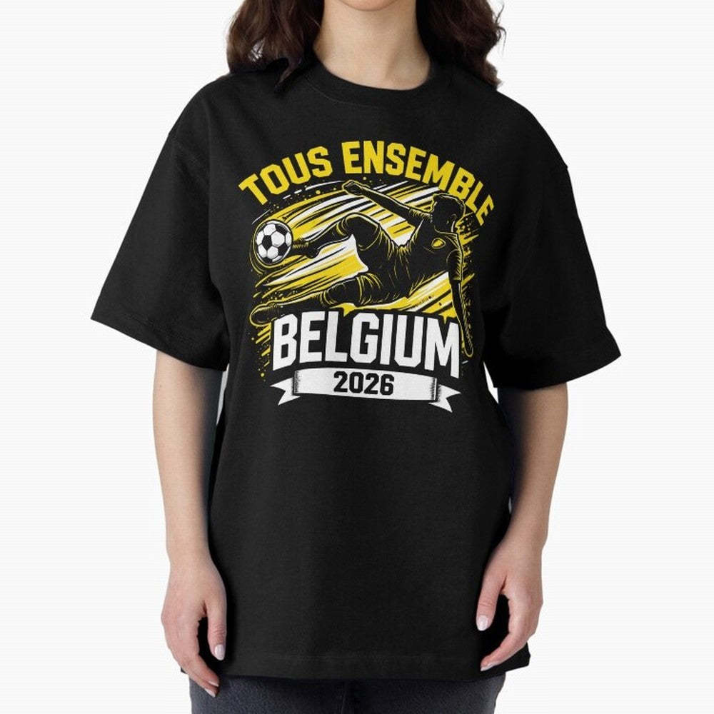 Belgium Fan Art World Cup 2026 Classic T-Shirt Stand with Match Day Hype around FIFA World Cup 2026, Messi and Cristiano Ronaldo, Netherlands, Match Day Excitement, Supporter Culture, Golden Goals and Global Football Passion; Perfect for Supporters